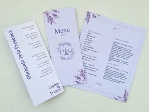 Menu de Casamento