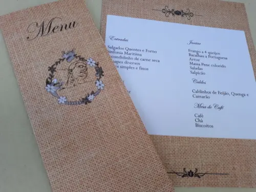 menu casamento rustico