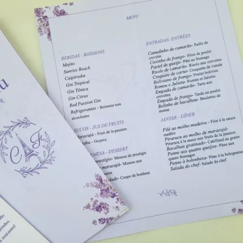 Menu de Casamento