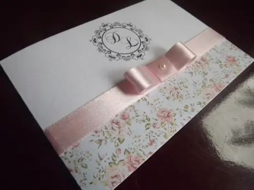 Mini Convite de casamento