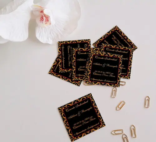 Mini Convite Preto