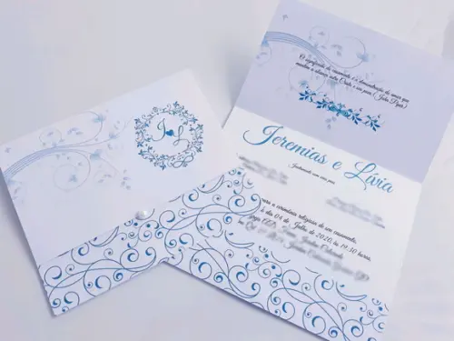 Papel Grosso Convite de Casamento Simples