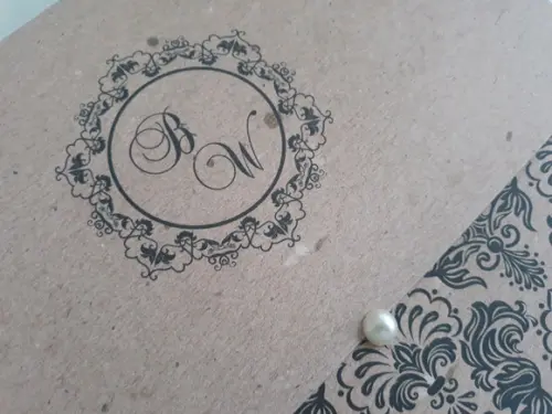 Papel Grosso Convite de Casamento Simples