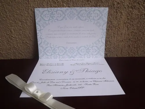 PAPEL GROSSO Convite de Casamento