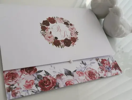 Papel Grosso Convite de Casamento Simples