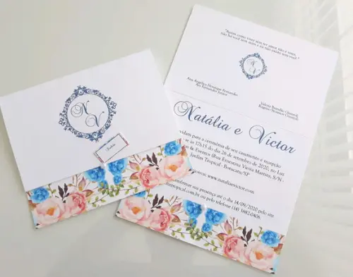 Papel Grosso Texturizado Convite de Casamento