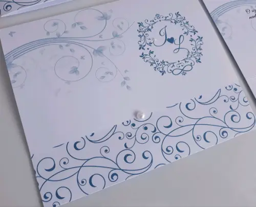 Papel Grosso Convite de Casamento Simples