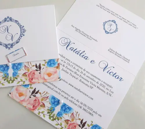 Papel Grosso Texturizado Convite de Casamento