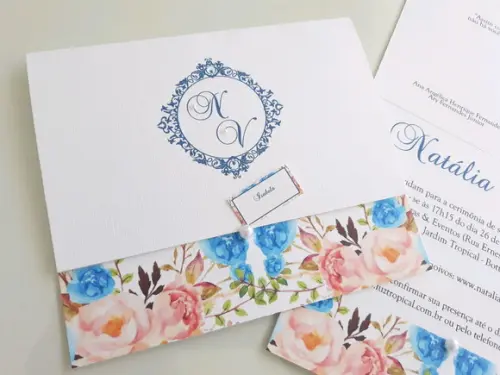 Papel Grosso Texturizado Convite de Casamento