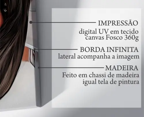 Quadro Personalizado Inteligência Artificial Tecido Canvas