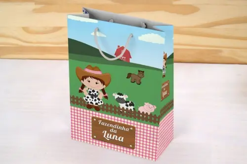 Sacolinha de Papel Fazendinha