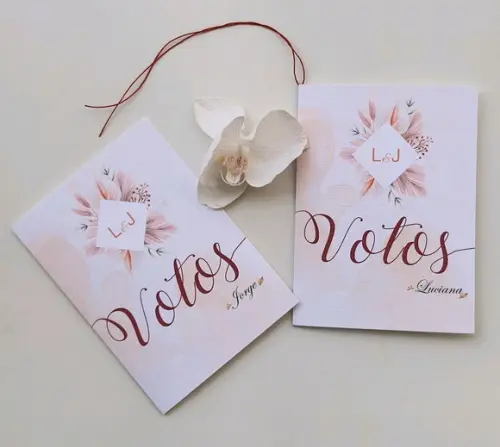 Votos de casamento boho