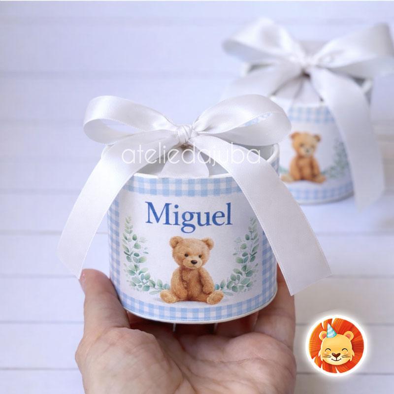 KIT 10 Mini Tubolata Personalizada Maternidade Lembrancinha Ursin