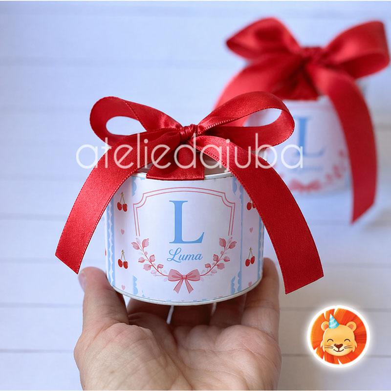 KIT 10 Mini Tubolata Personalizada Cereja Cerejinha 5x6 cm - Vár