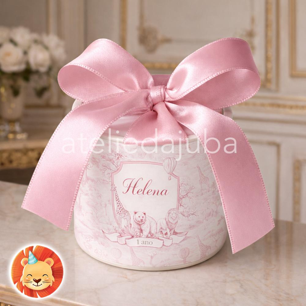 KIT 10 Mini Tubolata Personalizada Toile de Jouy Maternidade Safa