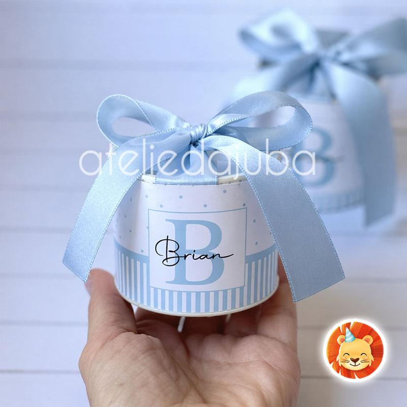KIT 10 Mini Tubolata Personalizada Maternidade Xadrez Lembrancinh