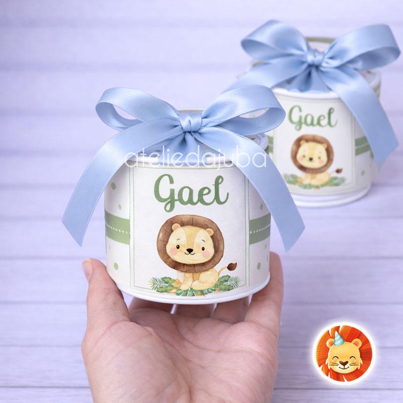 KIT 10 Mini Tubolata Personalizada Safari Lembrancinha 5x6 cm - T