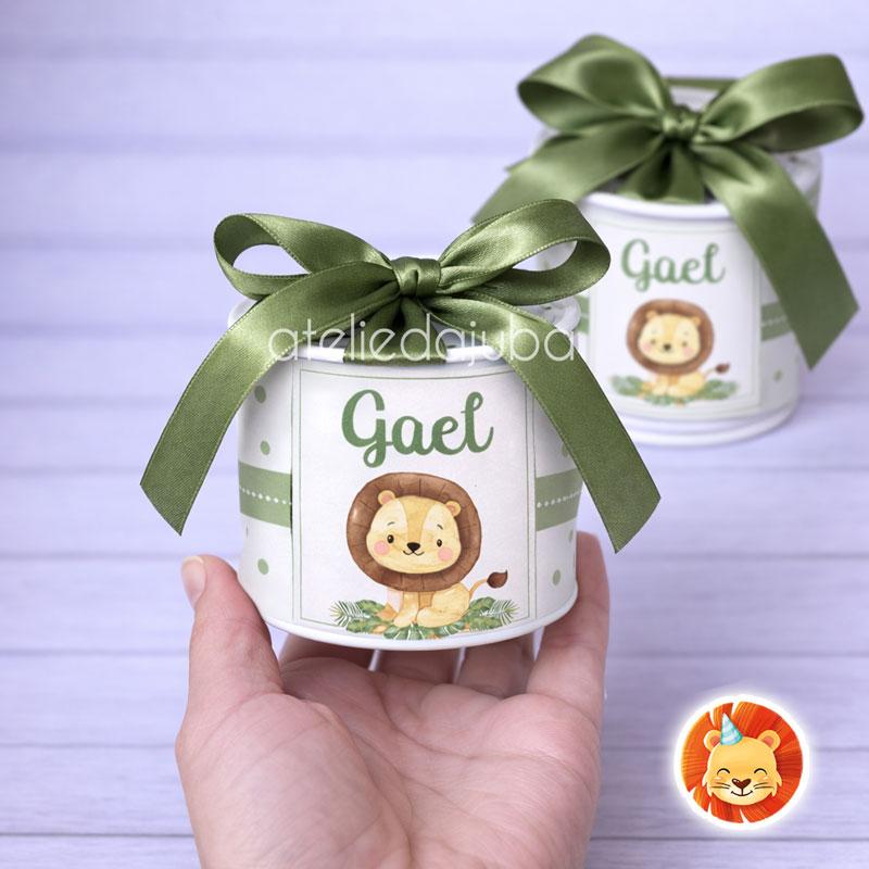 KIT 10 Mini Tubolata Personalizada Safari Lembrancinha 5x6 cm - T