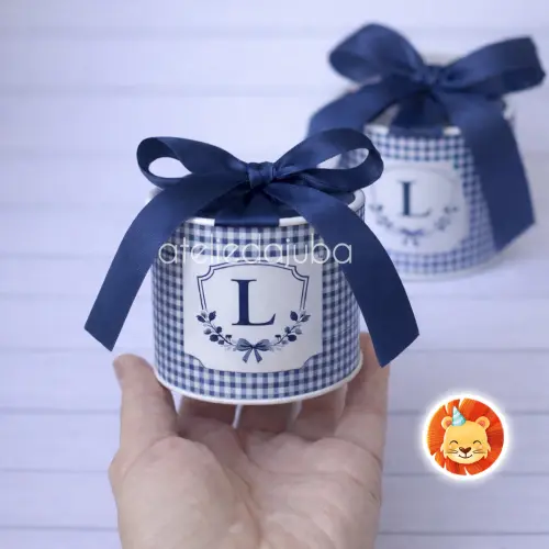 KIT 10 Mini Tubolata Personalizada Maternidade Festa Lembrancinha Xadrez 5x6 cm - Vários Temas
