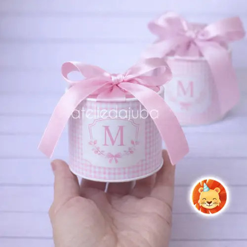 KIT 10 Mini Tubolata Personalizada Maternidade Festa Lembrancinha