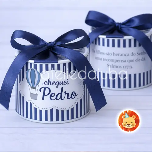 KIT 10 Mini Tubolata Personalizada Maternidade Lembrancinha Balão 5x6 cm - Vários Temas