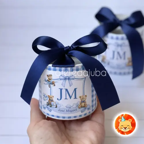 KIT 10 Mini Tubolata Personalizada Monograma Lembrancinha 5x6 cm 
