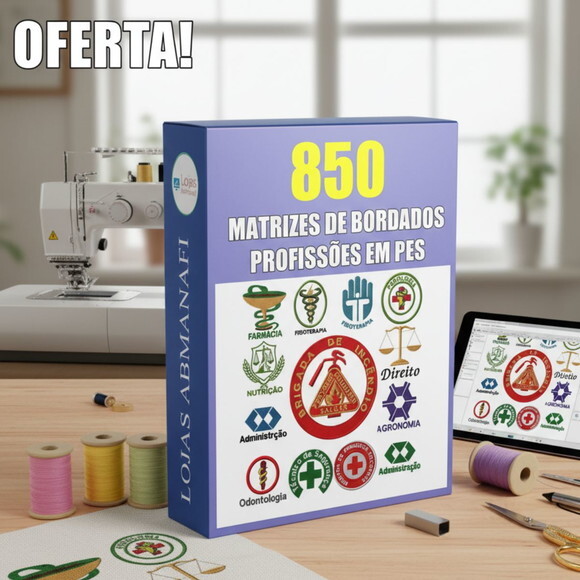 Matriz de Bordado Historia Brinde 850 Matrizes Profissoes