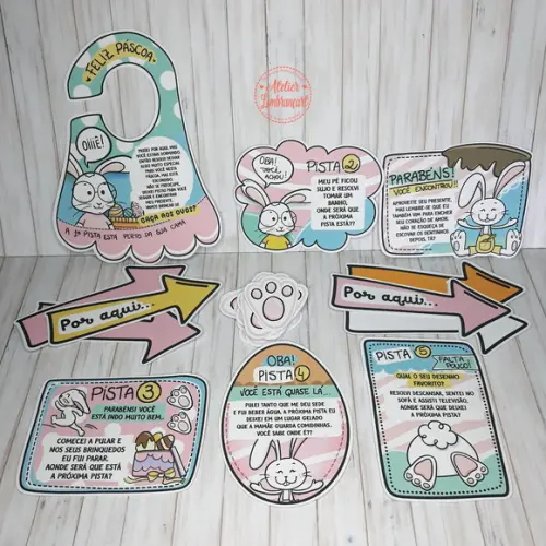 Kit Caça aos Ovos de Páscoa - Rosa
