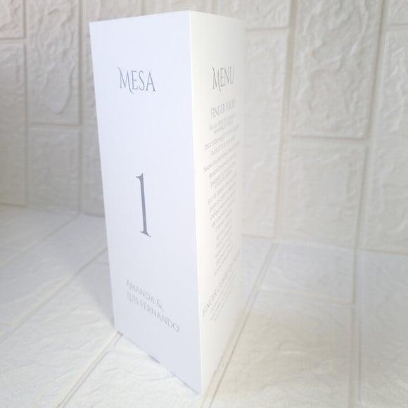 Menu Cardápio Triângulo para Casamento Prisma