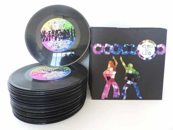 Convite Vinil Anos 80, 70 Disco