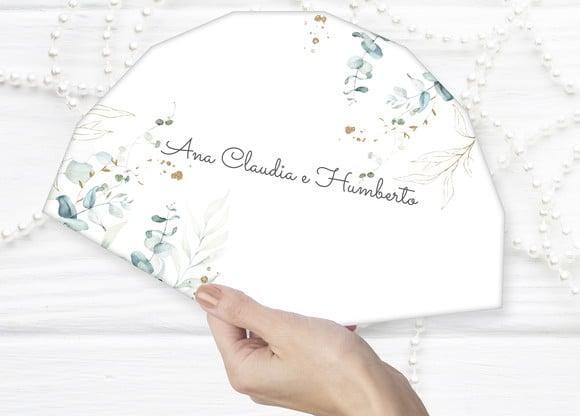 Leque Personalizado Para Casamento