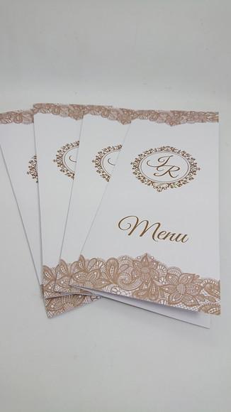 Menu Cardápio Casamento