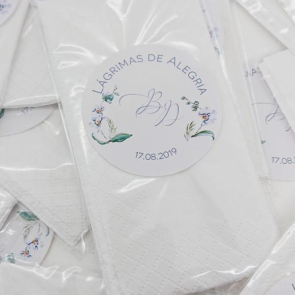 Saquinho com Lenço para Lágrimas de Alegria