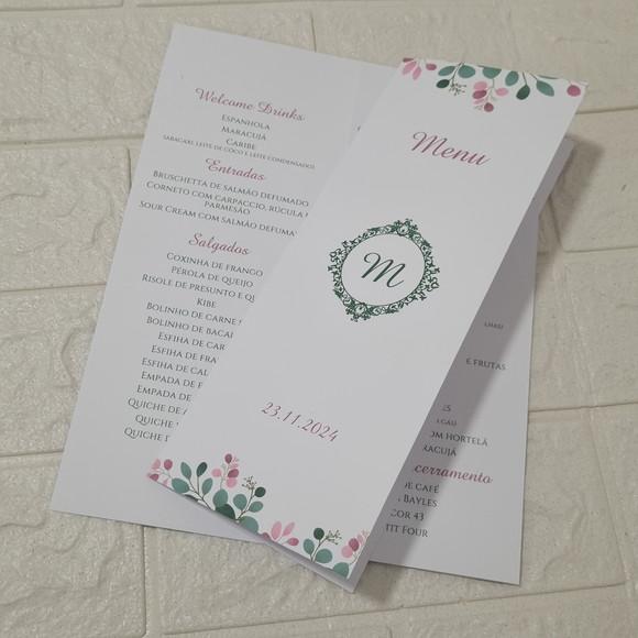 Cardápio Menu 15 Anos