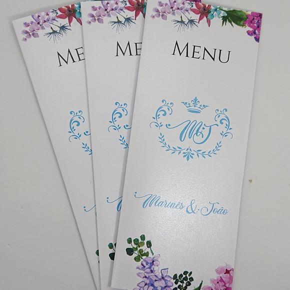 Menu Cardápio Casamento Perolado