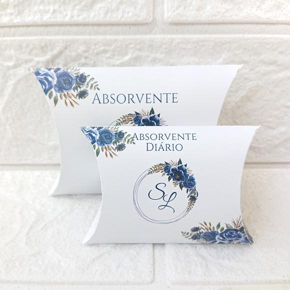 Embalagens para Kit Toalete Flor Azul