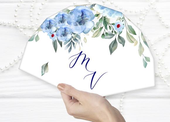 100 Unidades de Leque Personalizado de Papel para Casamento