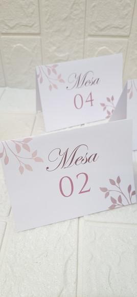 Numeração de Mesa para Casamento