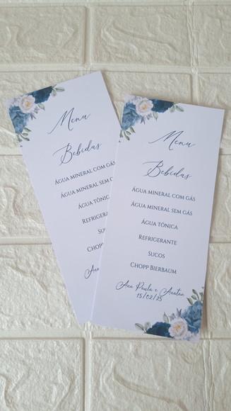 Menu Cartão Casamento