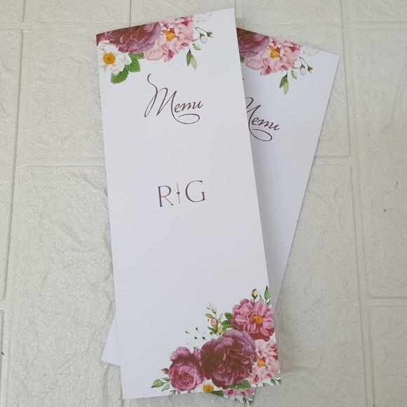 Cardápio Menu Florais Marsala