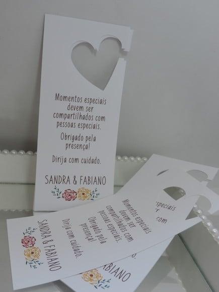 Tag para Carro Agradecimento