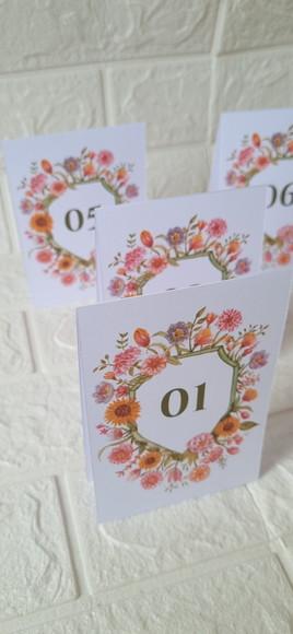 Numeração de Mesa para Casamento
