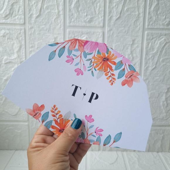 Leque para Casamento Floral