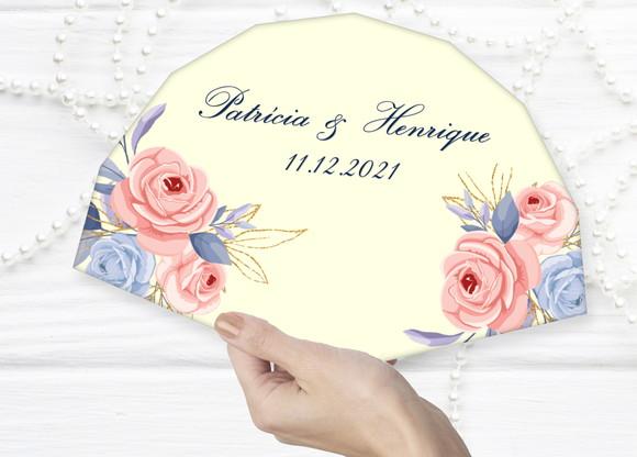 Leque de Papel para Festa Casamento