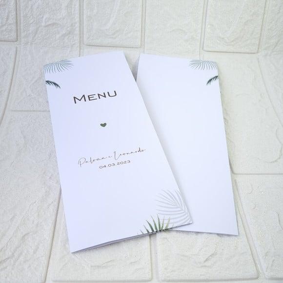 Menu para Casamento Coqueiro