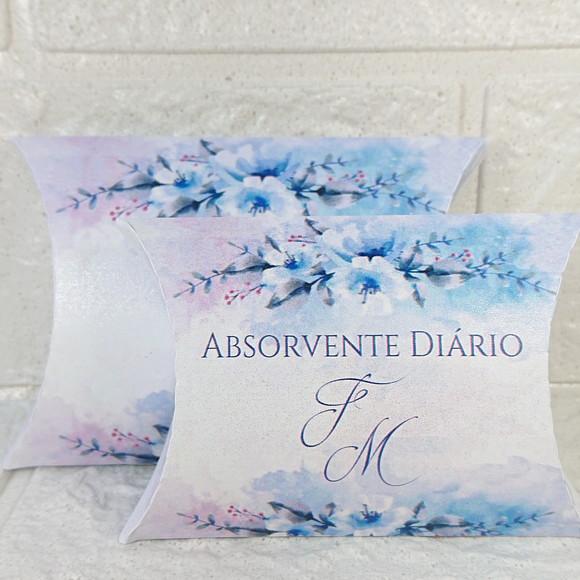 Kit Toalete Perolado Floral Azul