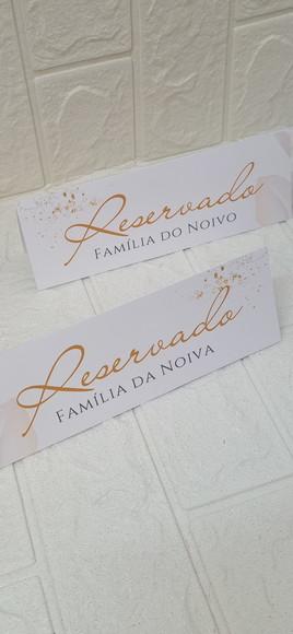 Reservado de Mesa para Casamento Dourado