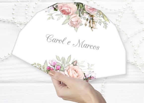 Leque Personalizado para Casamento