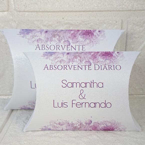 Kit Toalete Perolado Floral Lilás Roxo