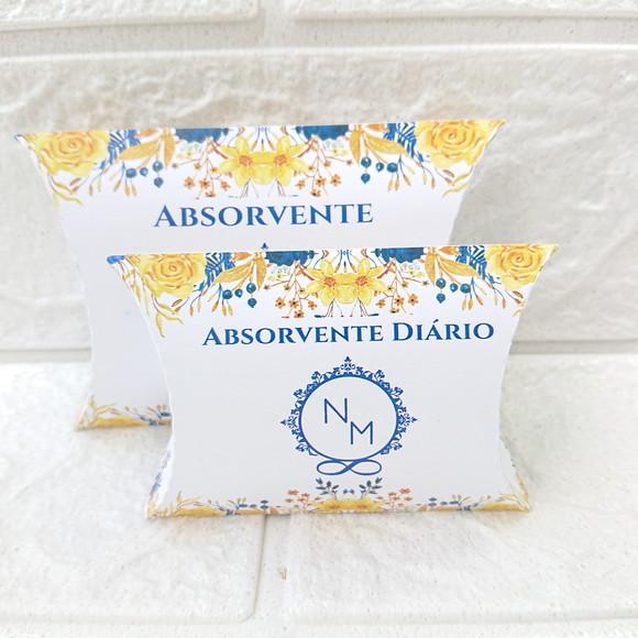 Kit Toilette Floral Amarelo e Azul